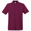 Burgundy - Front - Fruit Of The Loom Premium Mens Short Sleeve Polo Shirt