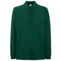 Forest Green - Front - Fruit Of The Loom Mens Premium Long Sleeve Polo Shirt