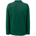 Forest Green - Back - Fruit Of The Loom Mens Premium Long Sleeve Polo Shirt