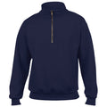 Navy - Front - Gildan Adult Vintage 1-4 Zip Sweatshirt Top