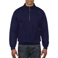 Navy - Back - Gildan Adult Vintage 1-4 Zip Sweatshirt Top
