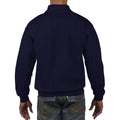 Navy - Side - Gildan Adult Vintage 1-4 Zip Sweatshirt Top
