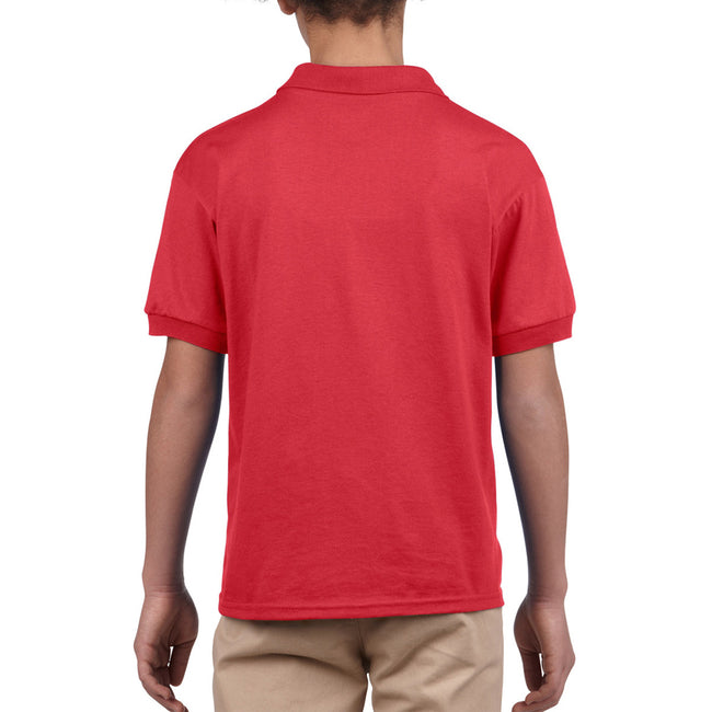 Red - Pack Shot - Gildan DryBlend Childrens Unisex Jersey Polo Shirt