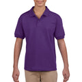 Purple - Back - Gildan DryBlend Childrens Unisex Jersey Polo Shirt
