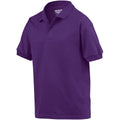 Purple - Side - Gildan DryBlend Childrens Unisex Jersey Polo Shirt