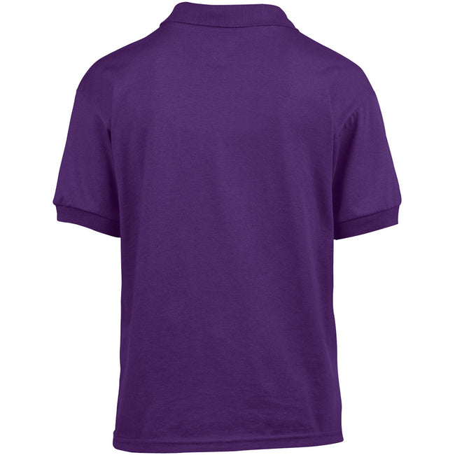 Purple - Lifestyle - Gildan DryBlend Childrens Unisex Jersey Polo Shirt
