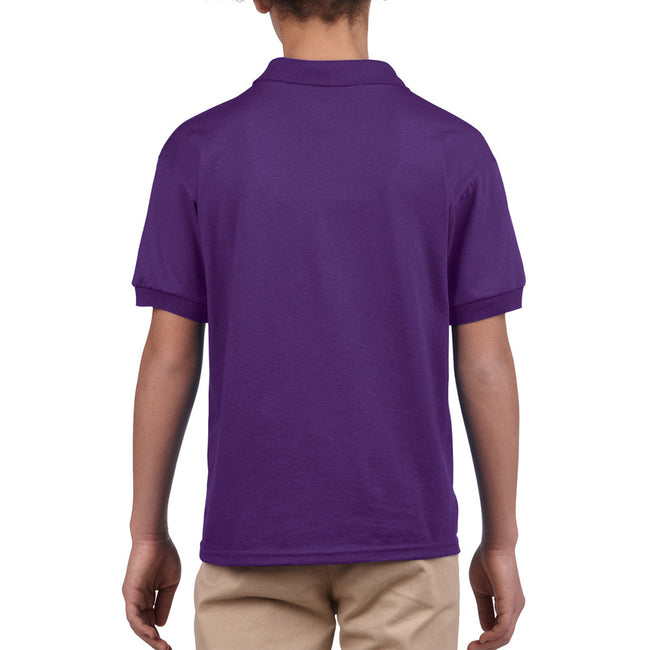 Purple - Pack Shot - Gildan DryBlend Childrens Unisex Jersey Polo Shirt