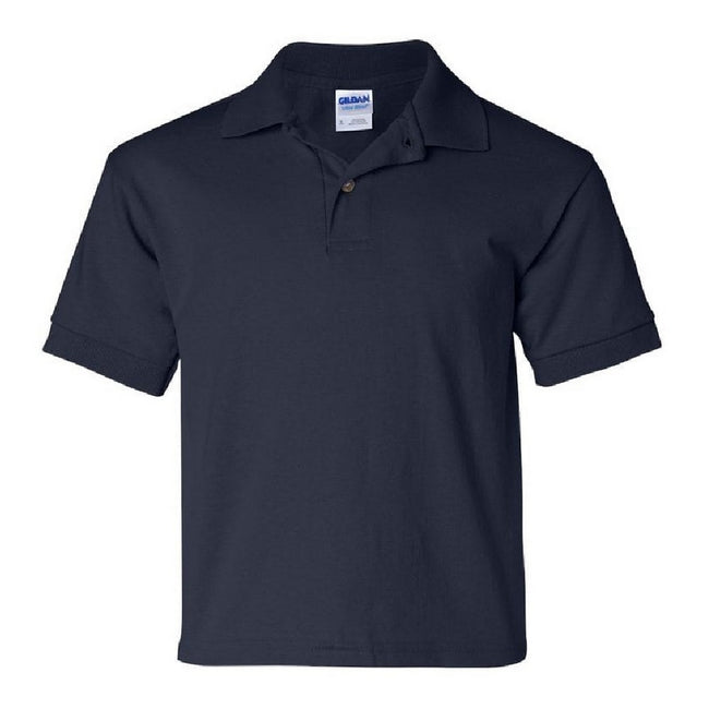 Navy - Front - Gildan DryBlend Childrens Unisex Jersey Polo Shirt
