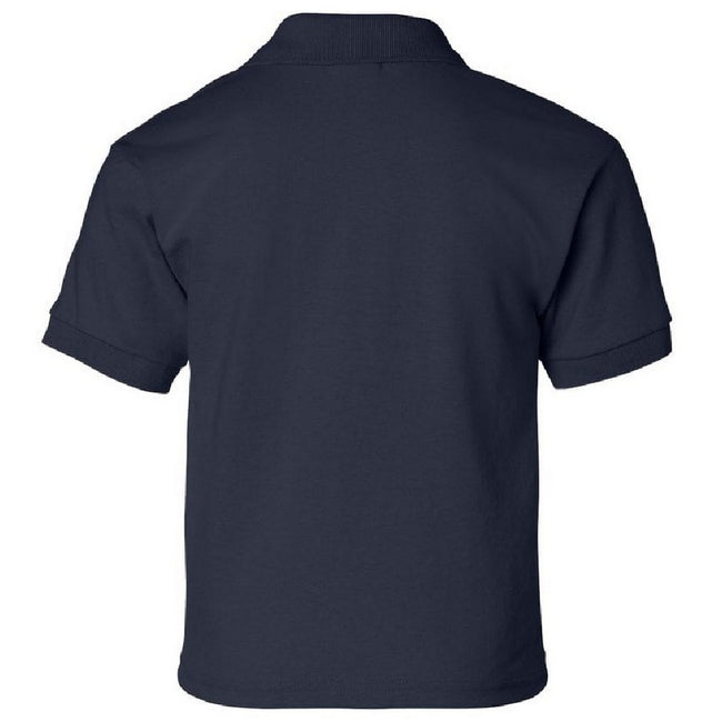 Navy - Back - Gildan DryBlend Childrens Unisex Jersey Polo Shirt