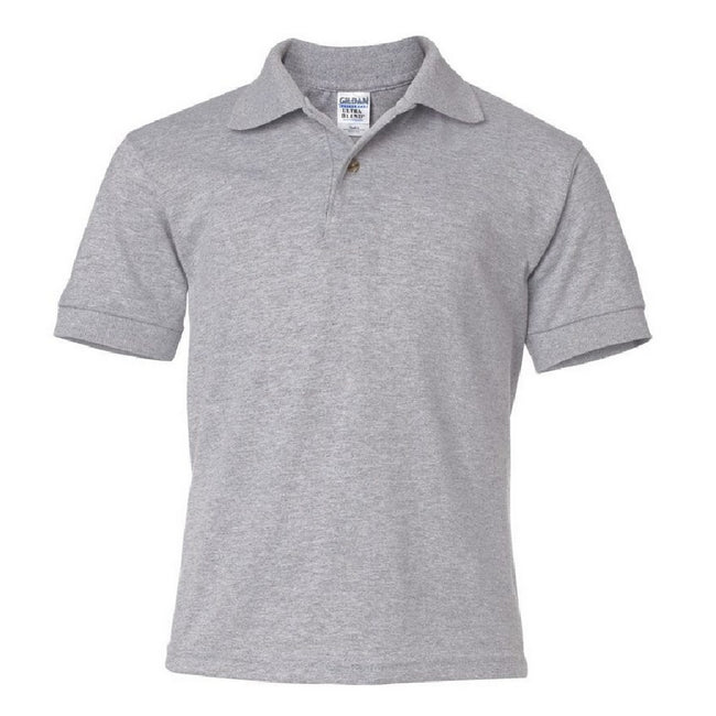 Sport Grey - Front - Gildan DryBlend Childrens Unisex Jersey Polo Shirt