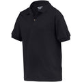 Black - Side - Gildan DryBlend Childrens Unisex Jersey Polo Shirt