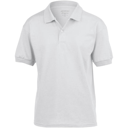 White - Front - Gildan DryBlend Childrens Unisex Jersey Polo Shirt