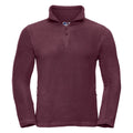 Burgundy - Front - Russell Mens 1-4 Zip Outdoor Fleece Top