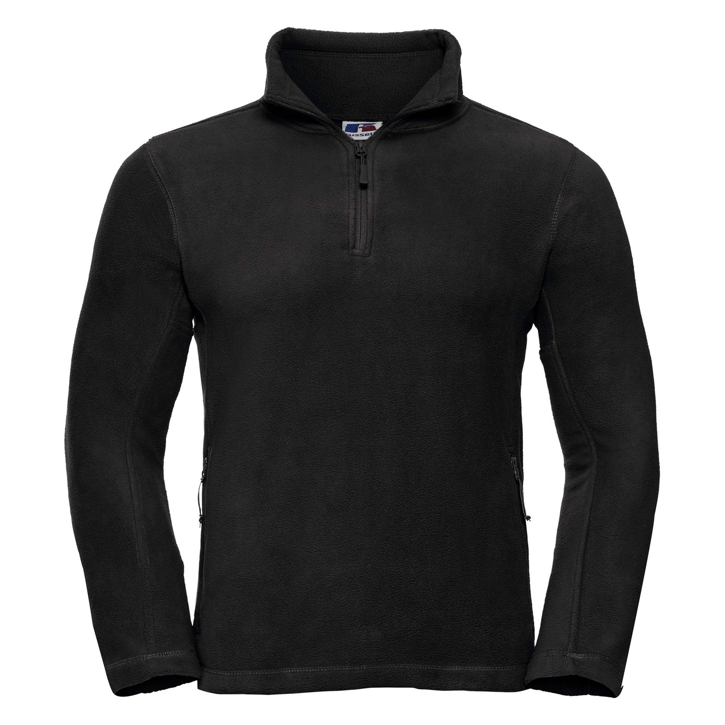 Black - Front - Russell Mens 1-4 Zip Outdoor Fleece Top