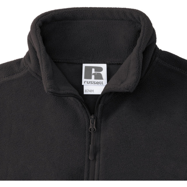 Black - Lifestyle - Russell Mens 1-4 Zip Outdoor Fleece Top