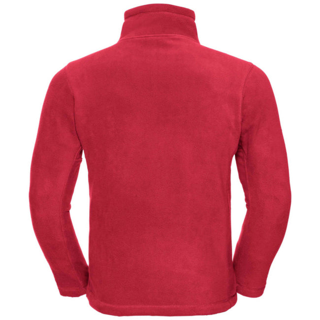 Classic Red - Back - Russell Mens 1-4 Zip Outdoor Fleece Top