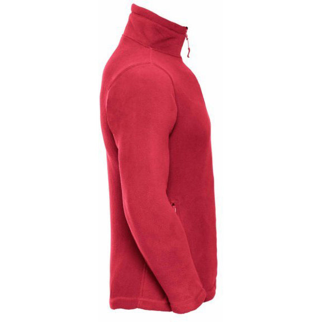 Classic Red - Side - Russell Mens 1-4 Zip Outdoor Fleece Top