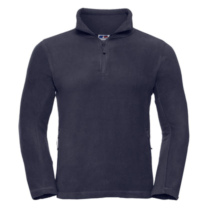 French Navy - Front - Russell Mens 1-4 Zip Outdoor Fleece Top