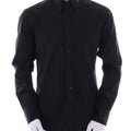 Black - Back - Kustom Kit Mens Long Sleeve Tailored Fit Premium Oxford Shirt