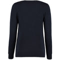 Navy Blue - Back - Kustom Kit Ladies Arundel Long Sleeve V-Neck Sweater