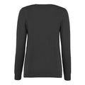 Black - Back - Kustom Kit Ladies Arundel Long Sleeve V-Neck Sweater