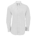 White - Front - Kustom Kit Mens City Long Sleeve Business Shirt