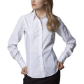 White - Lifestyle - Kustom Kit Ladies City Long Sleeve Blouse