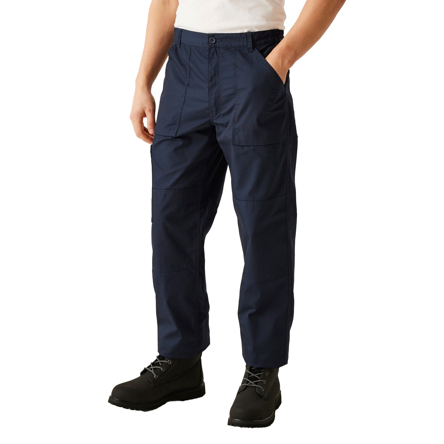 Navy Blue - Front - Regatta Mens New Lined Action Trouser (Short) - Pants