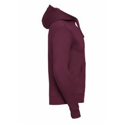 Burgundy - Back - Russell Mens Authentic Hooded Sweatshirt - Hoodie