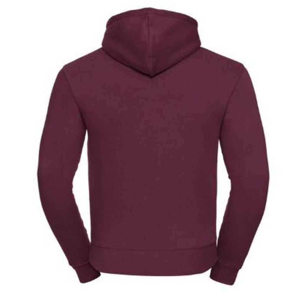 Burgundy - Side - Russell Mens Authentic Hooded Sweatshirt - Hoodie