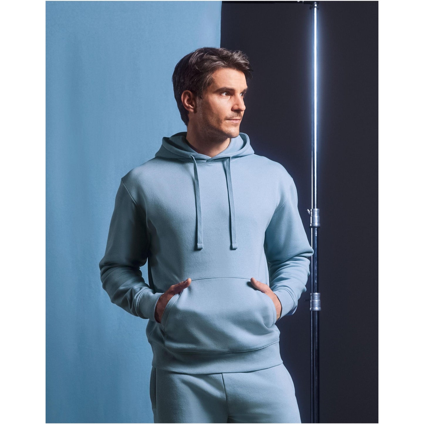 Natural - Front - Russell Mens Authentic Hooded Sweatshirt - Hoodie