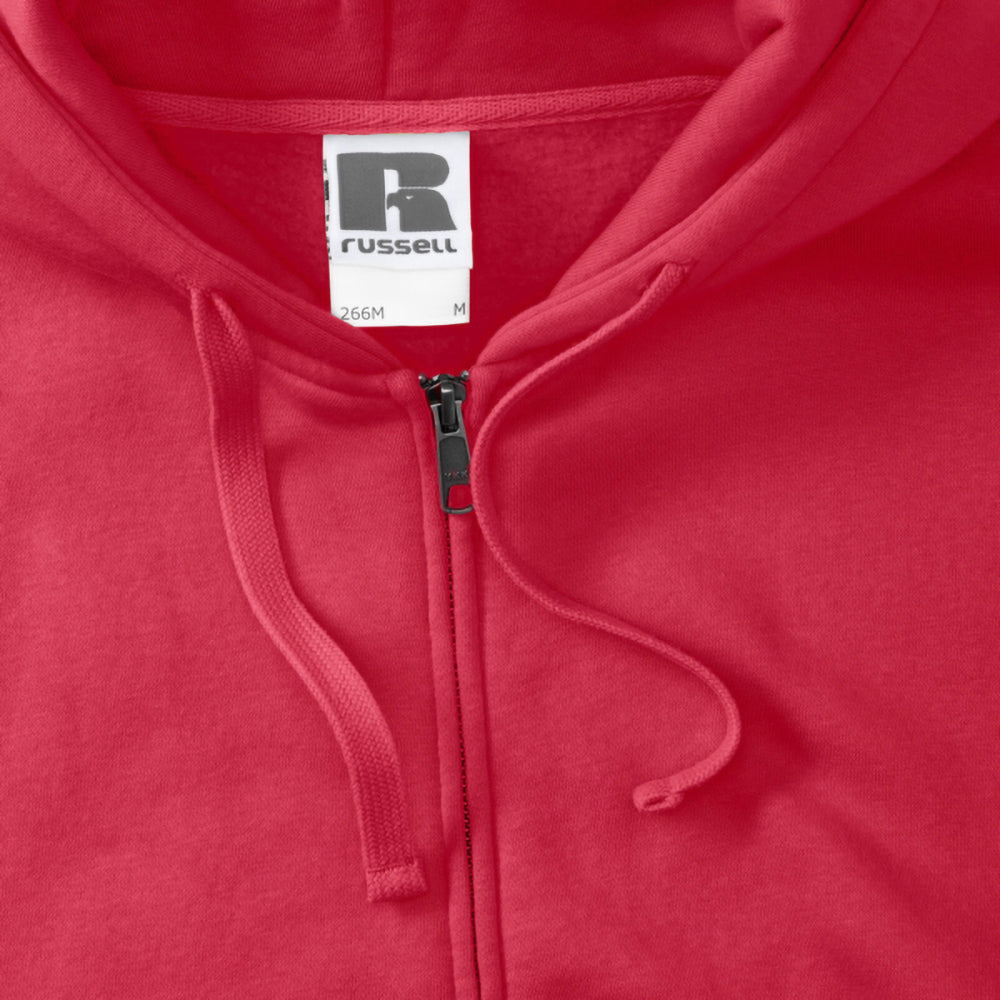 Classic Red - Pack Shot - Russell Mens Authentic Full Zip Hooded Sweatshirt - Hoodie