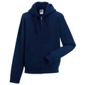 French Navy - Side - Russell Mens Authentic Full Zip Hooded Sweatshirt - Hoodie