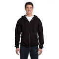 Black - Side - Russell Mens Authentic Full Zip Hooded Sweatshirt - Hoodie
