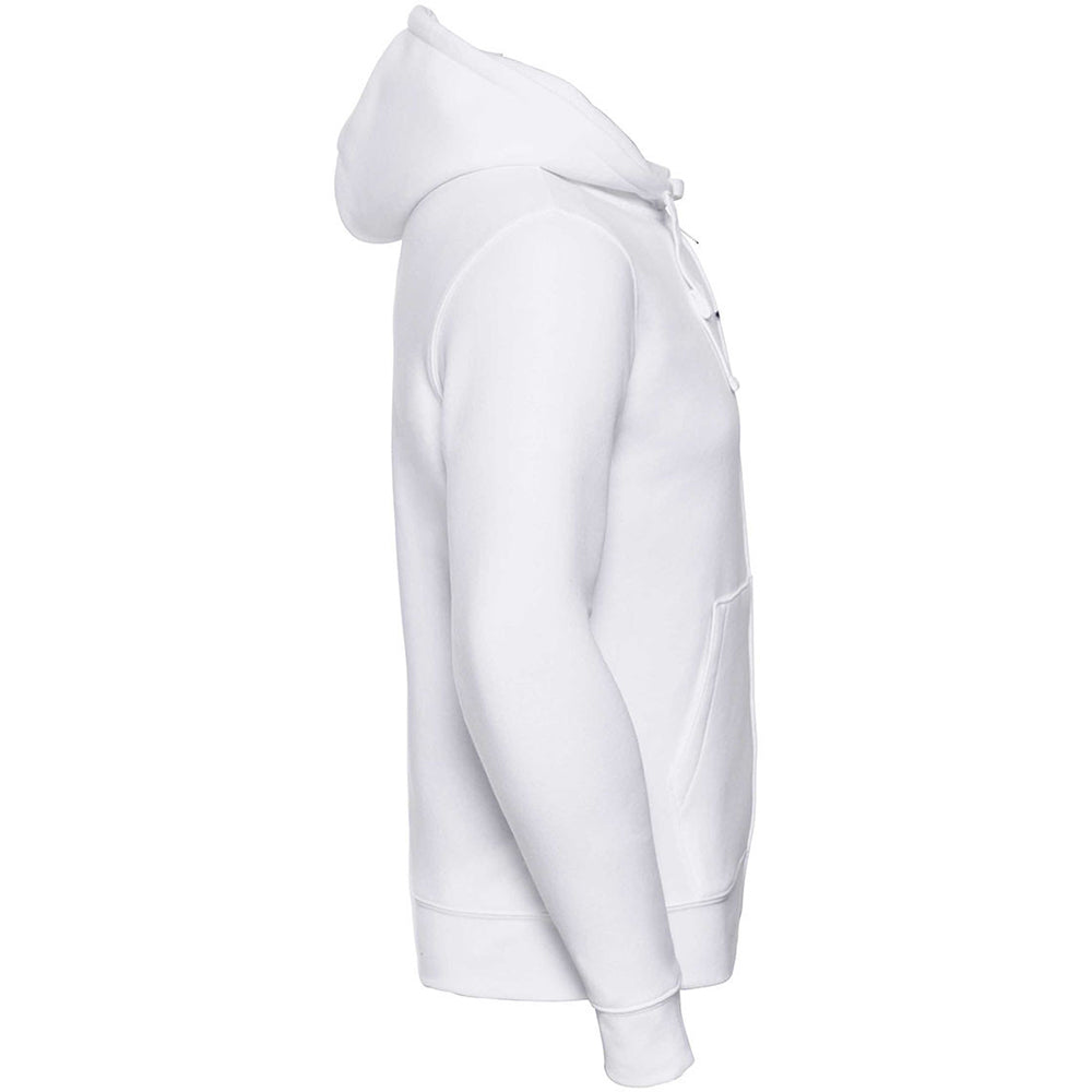 White - Lifestyle - Russell Mens Authentic Full Zip Hooded Sweatshirt - Hoodie