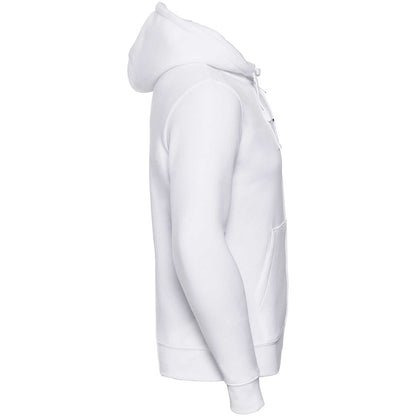 White - Lifestyle - Russell Mens Authentic Full Zip Hooded Sweatshirt - Hoodie