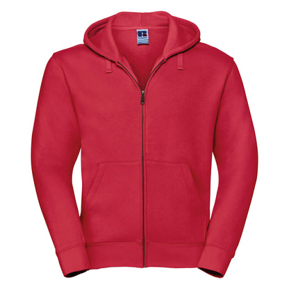 Classic Red - Front - Russell Mens Authentic Full Zip Hooded Sweatshirt - Hoodie