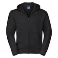 Black - Front - Russell Mens Authentic Full Zip Hooded Sweatshirt - Hoodie