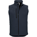 French Navy - Front - Russell Mens 3 Layer Soft Shell Gilet Jacket