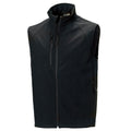 Black - Front - Russell Mens 3 Layer Soft Shell Gilet Jacket