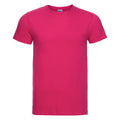 Fuchsia - Front - Russell Mens Slim Short Sleeve T-Shirt