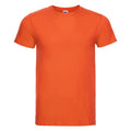 Orange - Front - Russell Mens Slim Short Sleeve T-Shirt