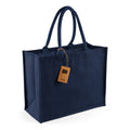 Navy-Navy - Front - Westford Mill Classic Jute Shopper Bag (21 Litres)