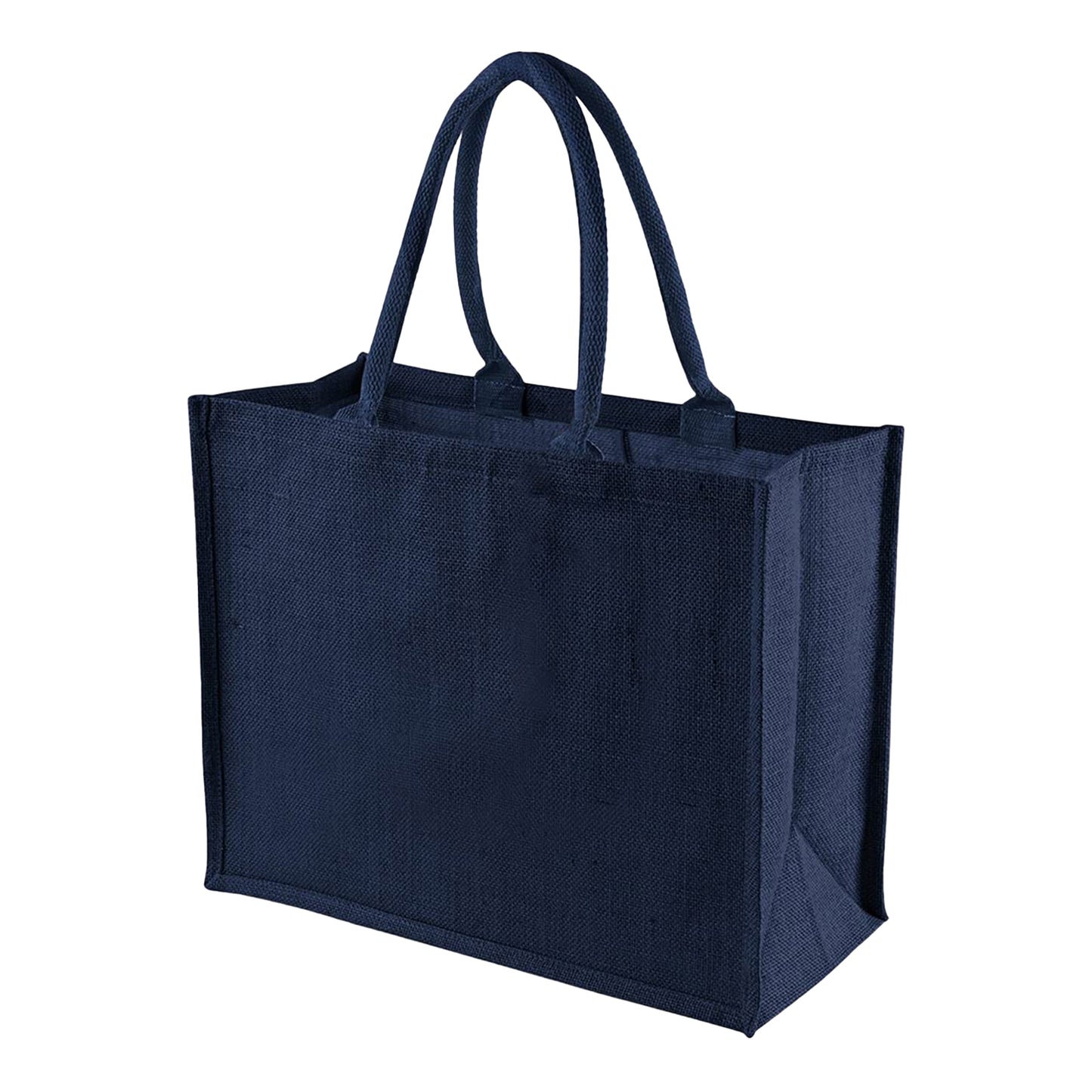 Navy-Navy - Back - Westford Mill Classic Jute Shopper Bag (21 Litres)