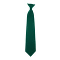 Bottle Green - Front - Yoko Clip-On Tie