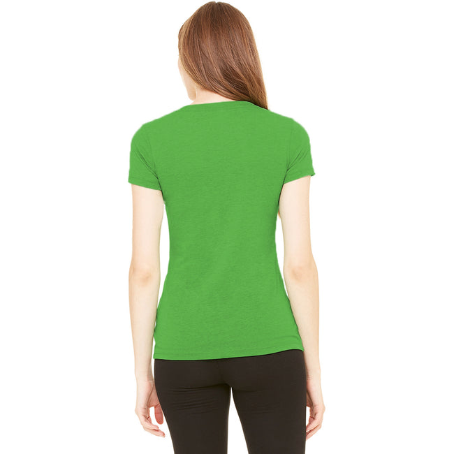 Green Triblend - Side - Bella Ladies-Womens Triblend Crew Neck T-Shirt