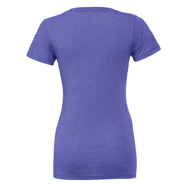 Blue Triblend - Back - Bella Ladies-Womens Triblend Crew Neck T-Shirt
