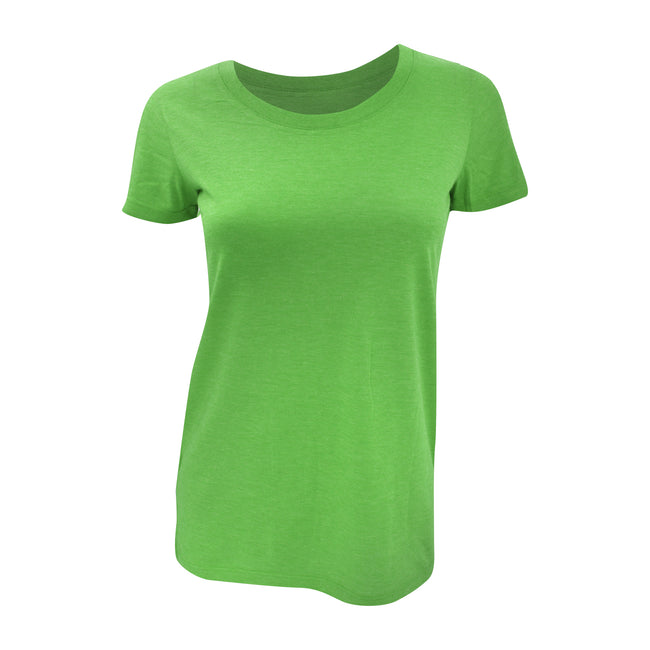 Green Triblend - Front - Bella Ladies-Womens Triblend Crew Neck T-Shirt