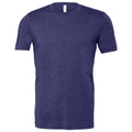 Heather Midnight Navy - Front - Canvas Unisex Jersey Crew Neck T-Shirt - Mens Short Sleeve T-Shirt