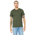 Heather Olive - Side - Canvas Unisex Jersey Crew Neck T-Shirt - Mens Short Sleeve T-Shirt